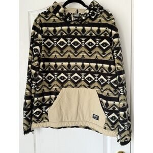 WeSC 90's Mike Aztec Print Fleece Pullover Mens Small Hoodie Unisex  Sweatshirt